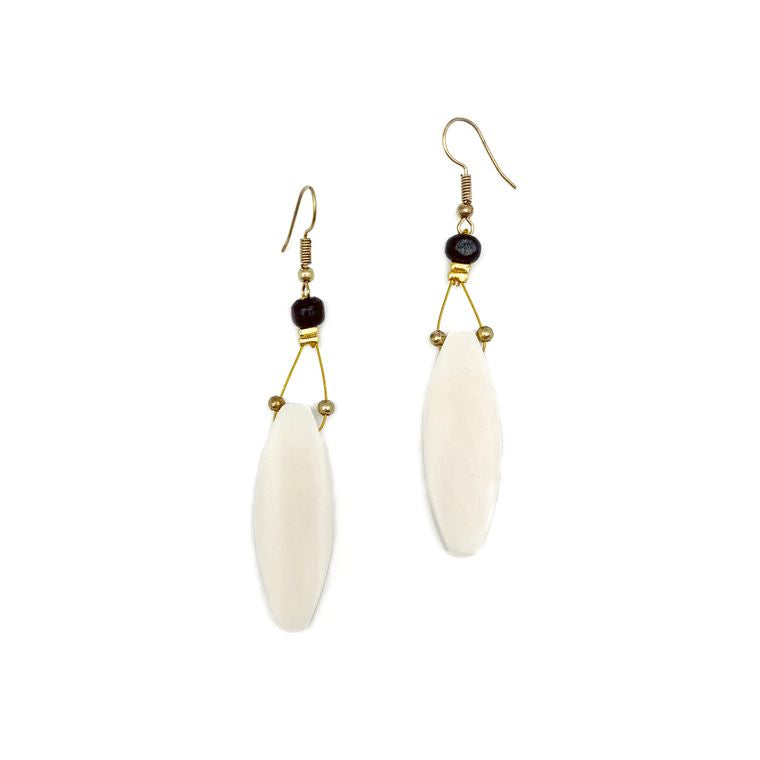 Omala Modern Monochrome Collection Earrings - Long Slim Bead