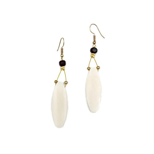 Omala Modern Monochrome Collection Earrings - Long Slim Bead